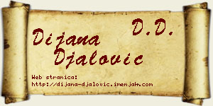 Dijana Đalović vizit kartica